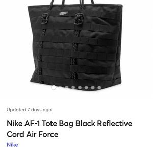 ✅ Nike Reflective Cord Air Force AF-1 Tote Bag  ✅